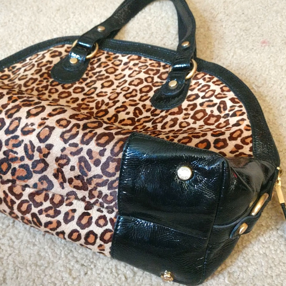 Talbots leopard print patent leather bag - Picture 4 of 14